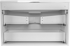 Style Line Тумба под раковину Бергамо Мини 80 подвесная белая Люкс антискрейтч Plus – фотография-4